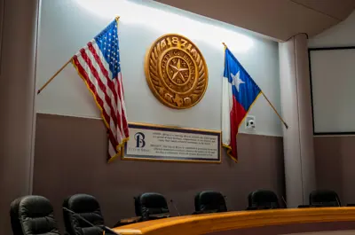 City council chambers.