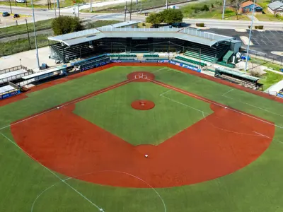 Aerial view of Travis Major Field.