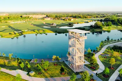 aerial view of Lake Walk