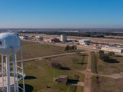 Aerial view of the Texas A&M RELLIS campus.