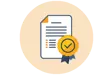 stylized certification document illustration