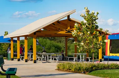 outdoor pavilion in a park