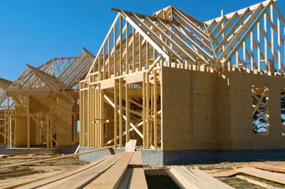 view of a house under construction.