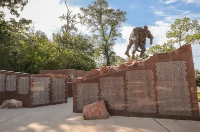 Brazos Valley Veterans Memorial name wall