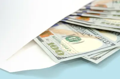 money in an envelope