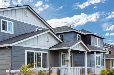 row of homes in a neighborhood